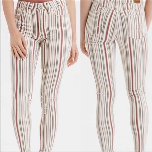 American Eagle striped Hi-Rise Jegging 2 - Picture 2 of 9